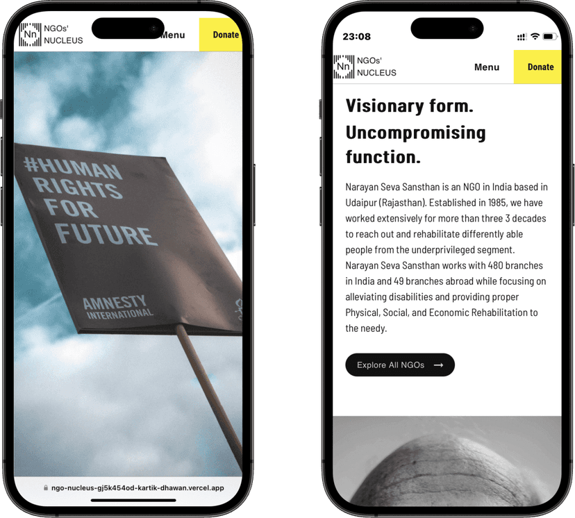 Access the hub for all NGOs anywhere, effortlessly, right from your mobile.