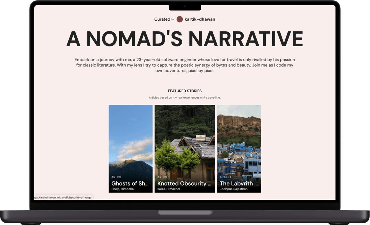 Separate sections for different genre of your taste.